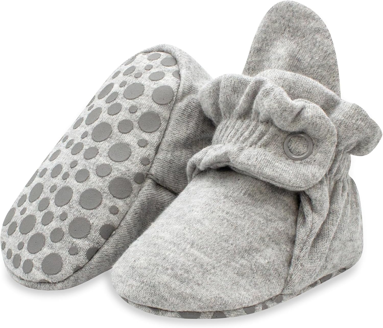 Zutano Unisex Organic Cotton Baby Booties, Stay-On and Non-Slip, Newborn to Toddler