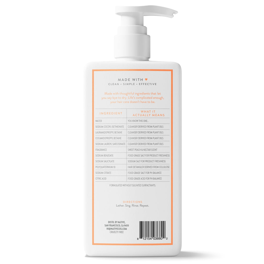 Moisturizing Shampoo Sweet Peach and Nectar 16.5 fl oz