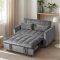 Modern Velvet Futon Loveseat with Reclining Backrest & Pockets, Seats 2 ?Dark Gray / Light Gray / Blue / Black