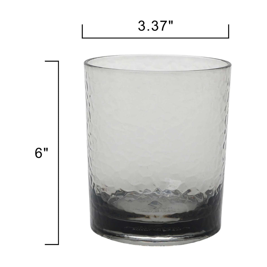 (2 pack) Better Homes & Gardens 14-Ounce Tritan Short Hammered Tumbler, Smoke