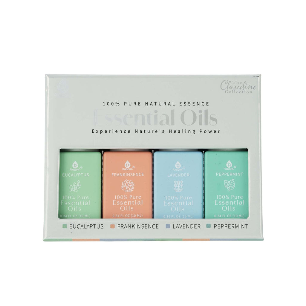 100% Pure Natural Essence Essential Oils – Healing Power with Eucalyptus, Frankincense, Lavender, and Peppermint