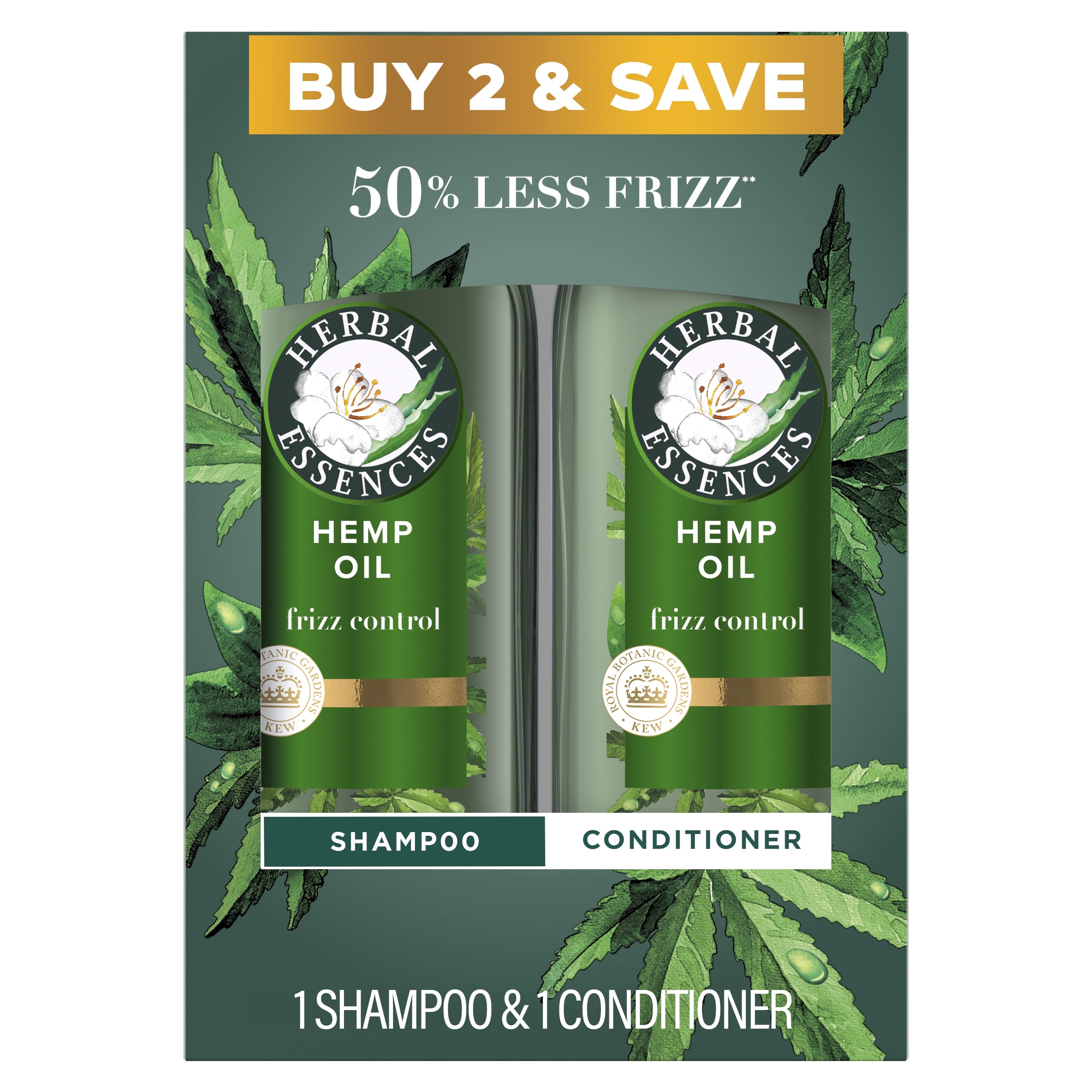 Hemp Oil Shampoo and Conditioner Frizz (2) 13.5 fl oz
