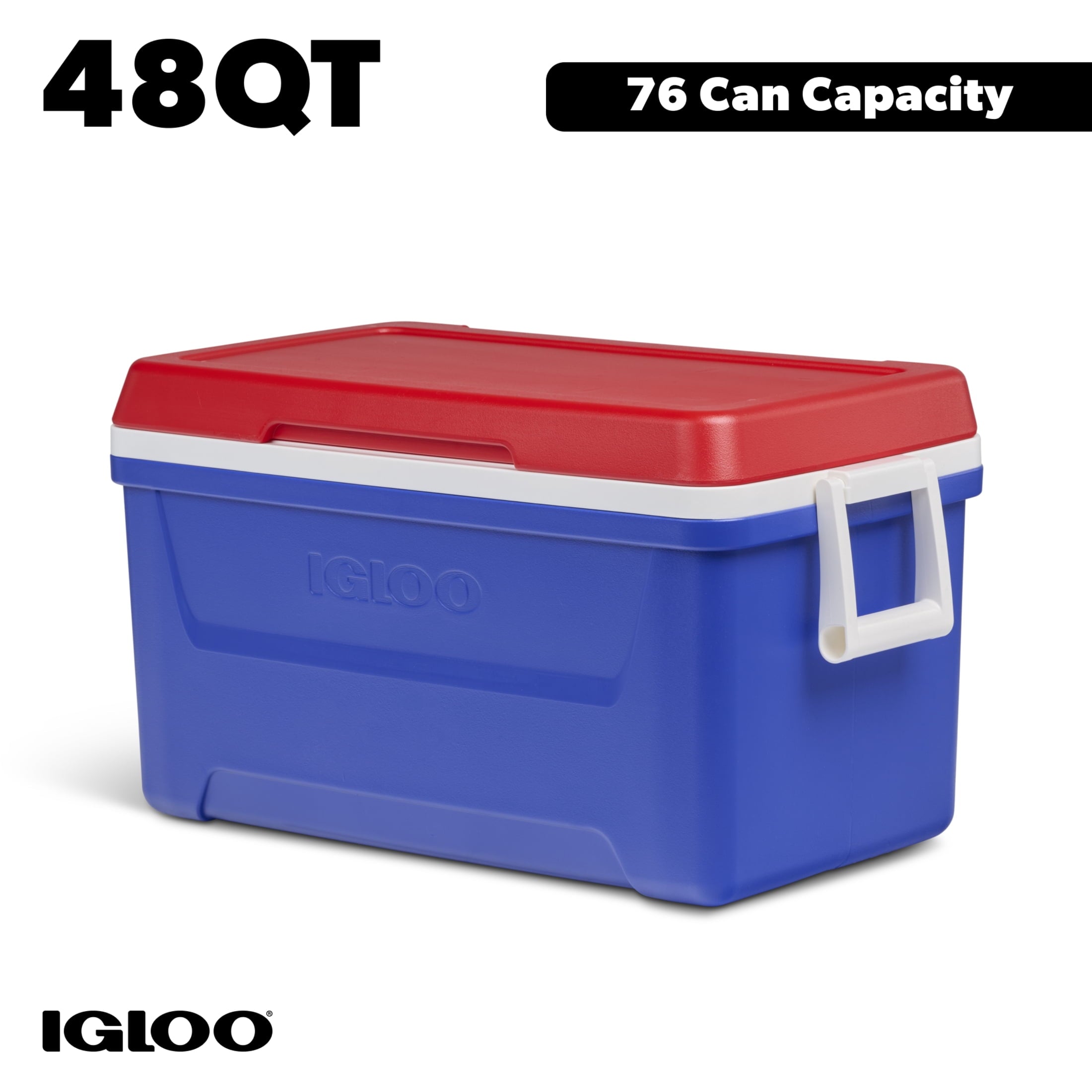 48 QT Laguna Hard Sided Ice Chest Cooler, Red