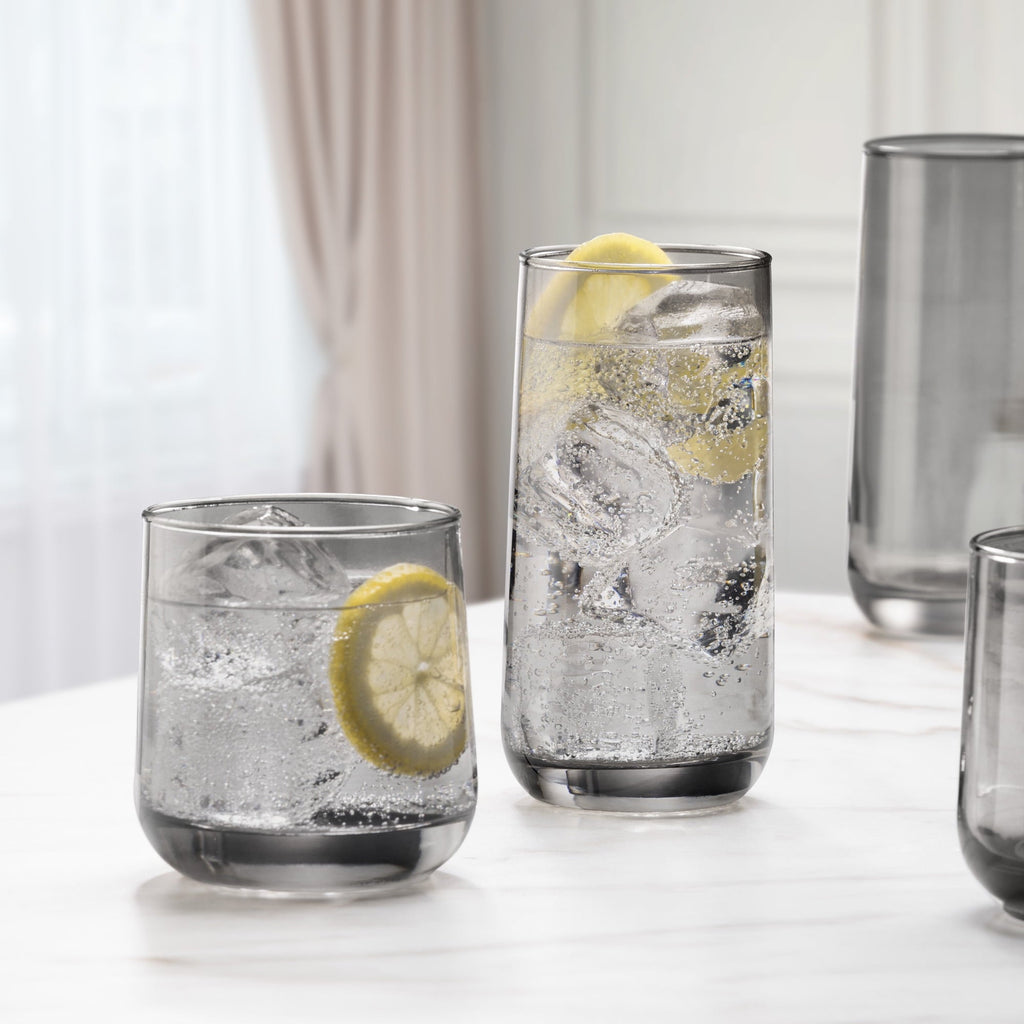 Better Homes & Gardens Josie 16-Piece Smoke Drinkware Set