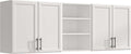 FIMELLO 62.8 ''W X 11''D X 21.7''H Wall Cabinets for Laundry Room, Wooden Kitchen Cabinet, Floating Wall Cabinets, Hanging Wall Cabinet for Laundry, Kitchen, White