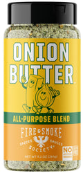 Fire & Smoke Society Onion Butter All Purpose Seasoning Blend, BBQ Rub, 9.2 Ounce Mixed Spices & Seasonings