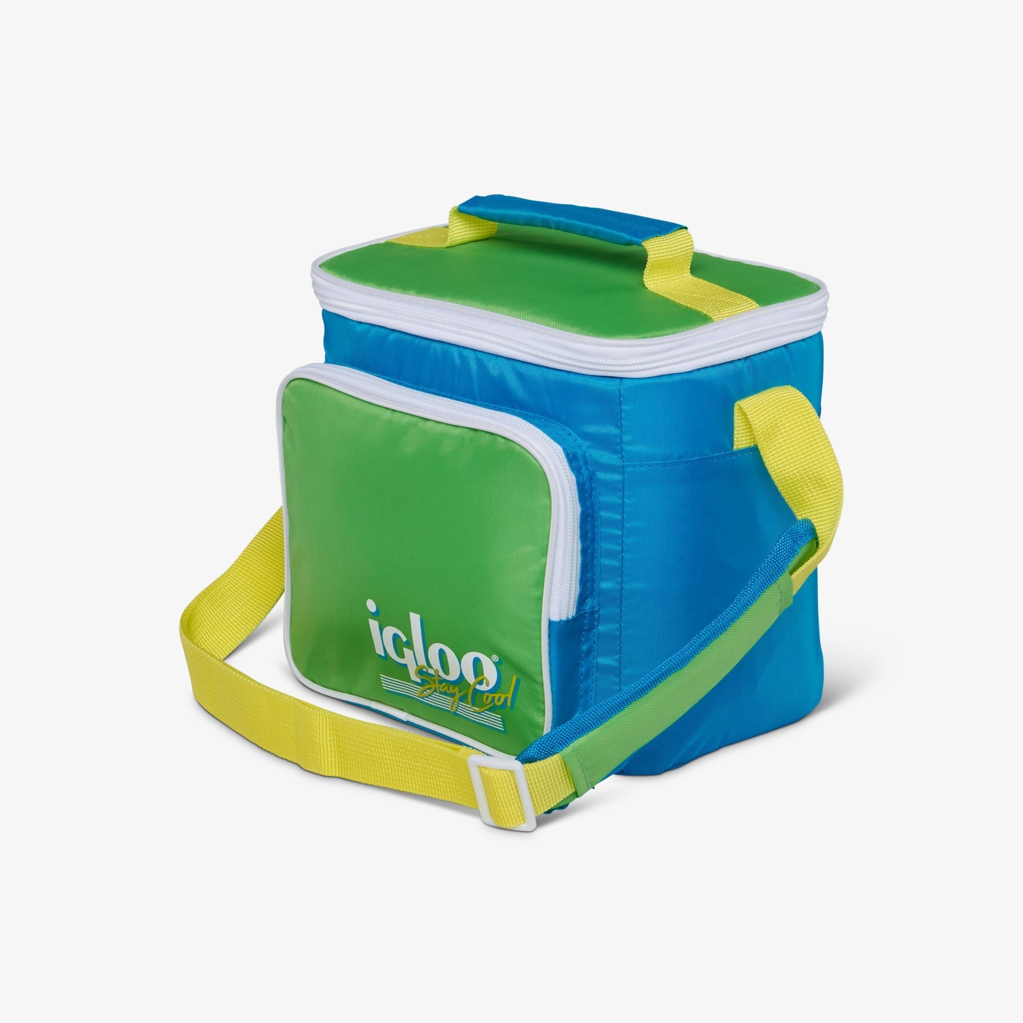 Igloo 9 can Retro Square Lunch Cooler Bag, Lilac Breeze and Light Blue