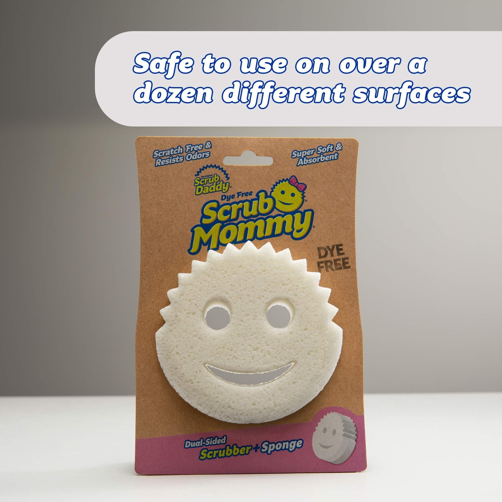 Dual-Sided Sponge and Scrubber- Scrub Mommy Dye Free, 1 Count