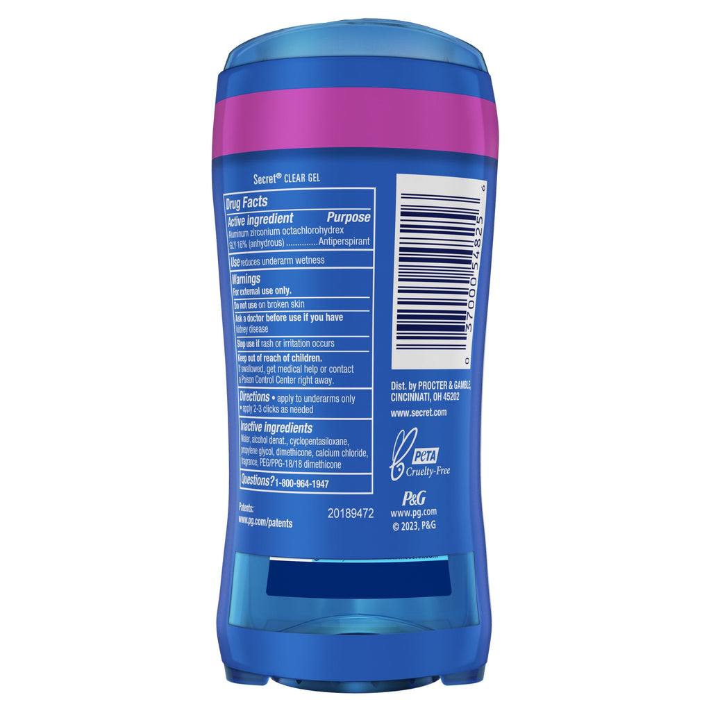 Clear Gel Antiperspirant Deodorant, Protecting Powder, 2.6 oz each, Pack of 2
