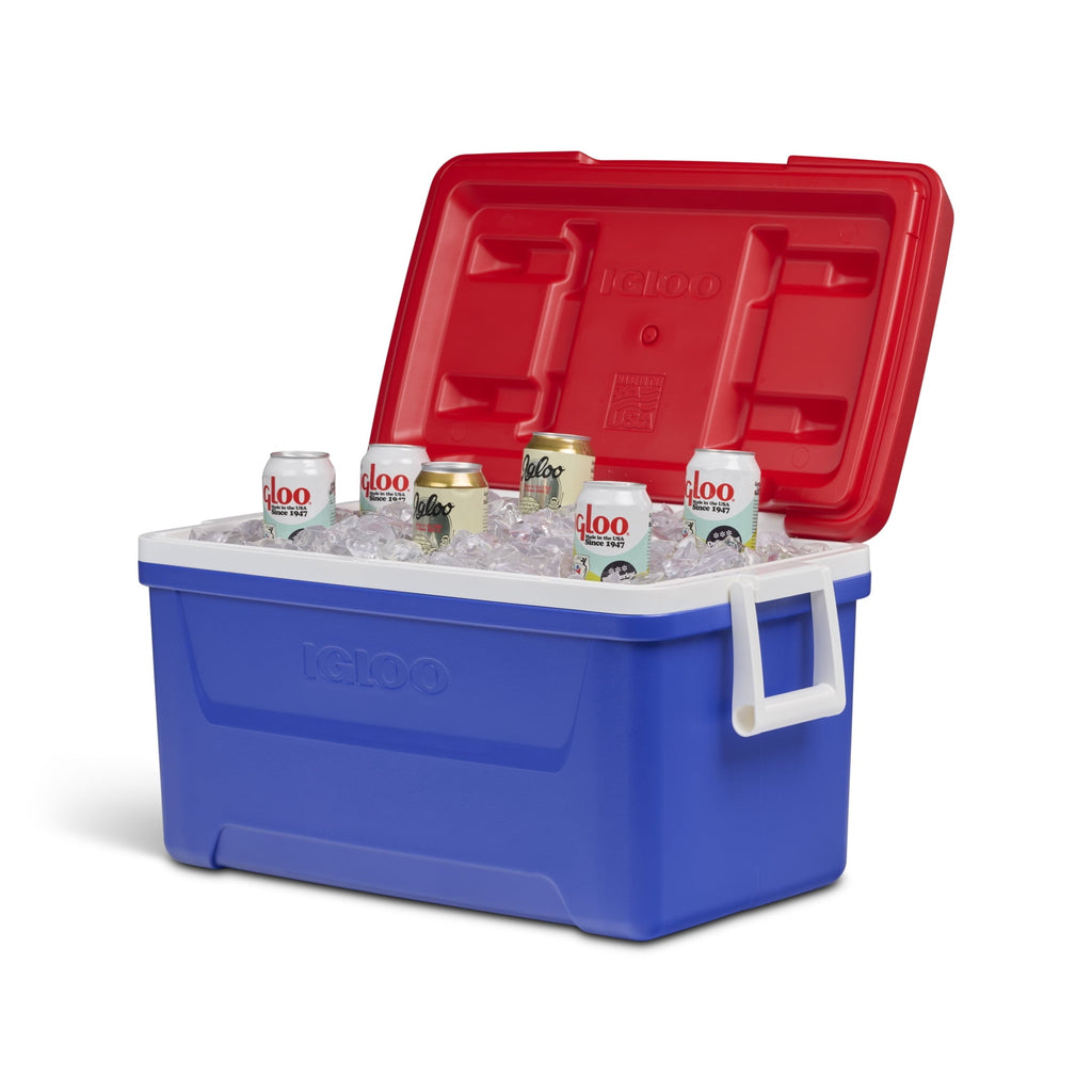 48 QT Laguna Hard Sided Ice Chest Cooler, Red