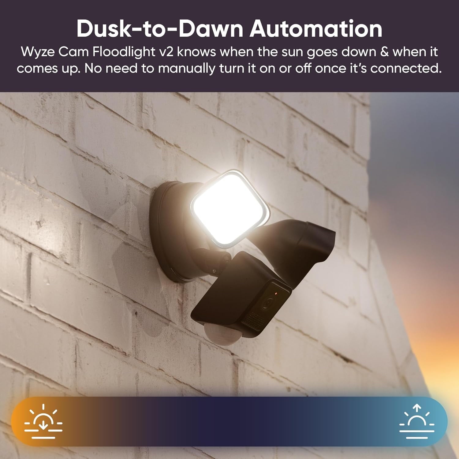 2K HD Outdoor Security Cam, Motion Light, Color Night Vision, 105db Siren, Floodlight Camera v2, 2800-Lumen LEDs