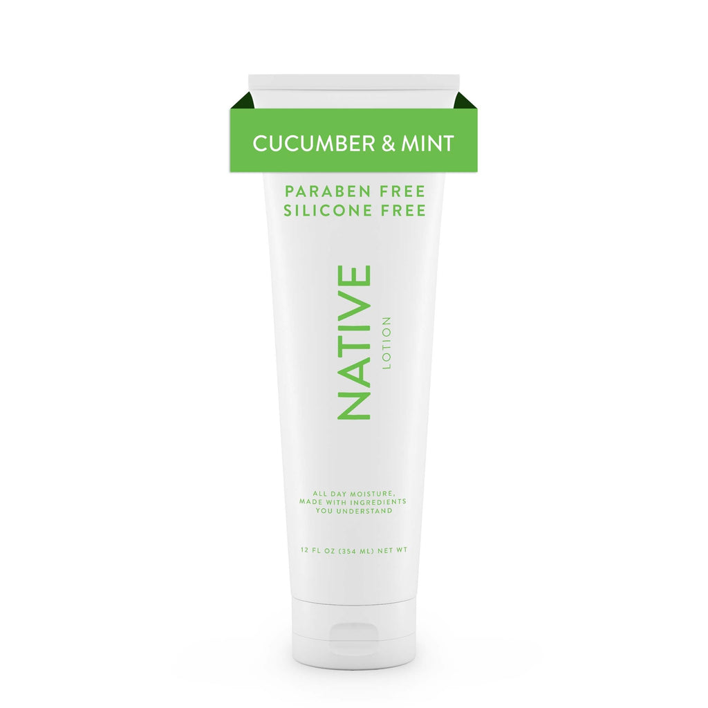 Natural Hand and Body Lotion, Cucumber and Mint, Paraben Free, Silicone Free, 12 oz
