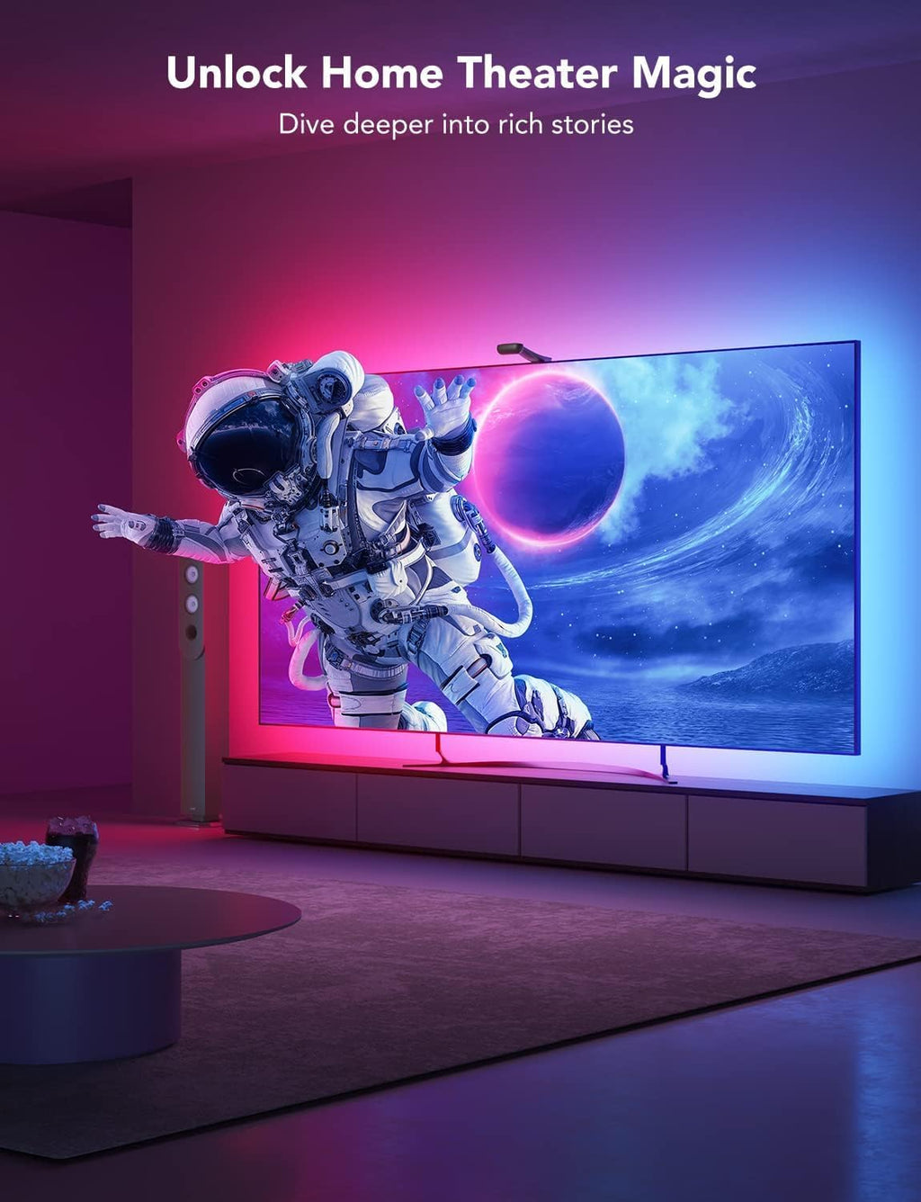 Envisual TV Backlight T2, For 75-85 inch TVs, Dual Camera with High-Fidelity Color Sensing Technology