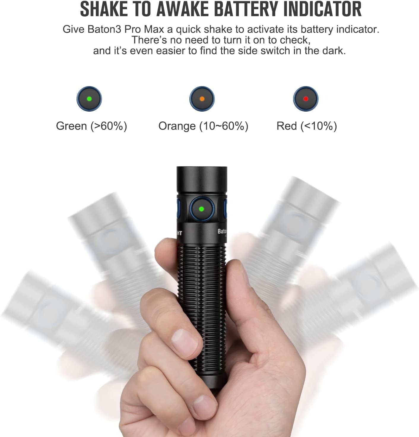 Baton 3 Pro Max 2500 Lumen Rechargeable EDC Flashlight