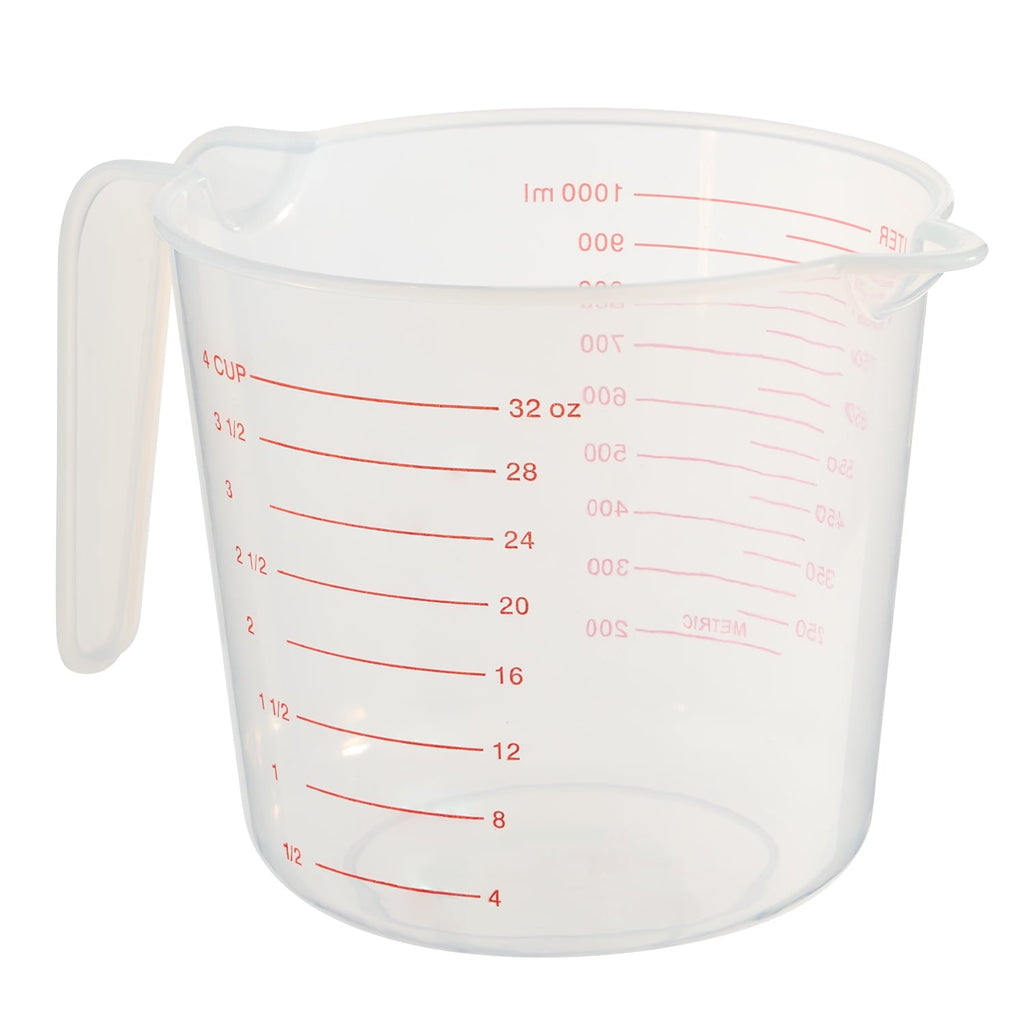 4 Cup PP Plastic Measuring Cup, 32 oz, Clear