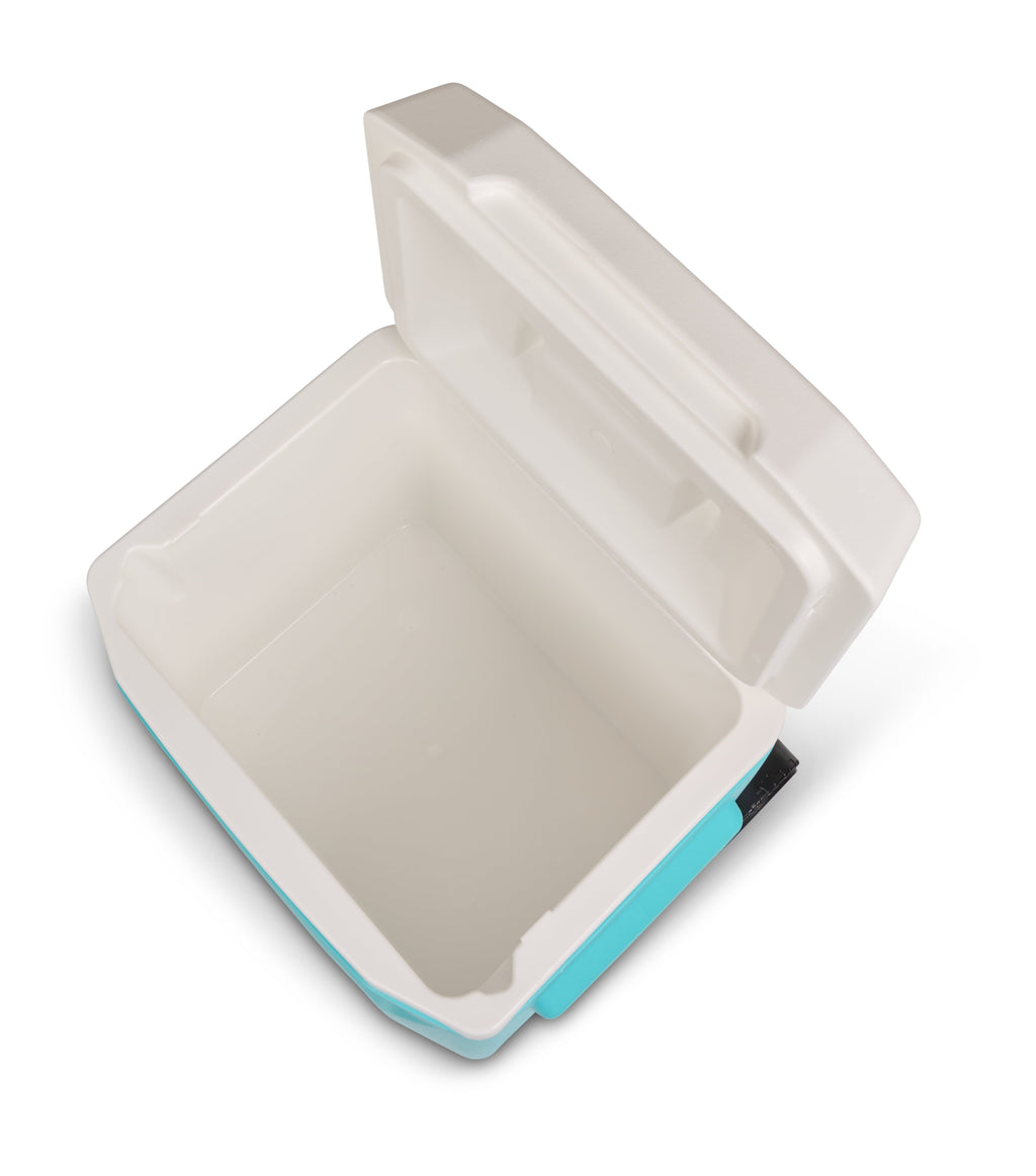 16 QT Laguna Hard Sided Ice Chest Cooler with Wheels, Aqua Blue