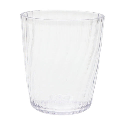 14-Ounce Acrylic Short Embossed Swirl Tumbler, Clear