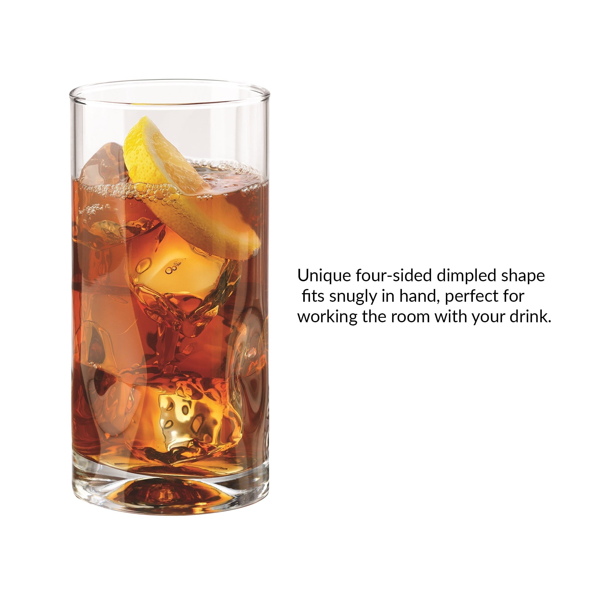Better Homes & Gardens Lyra Glass Drinkware Set, 16.7 oz, 4-Piece