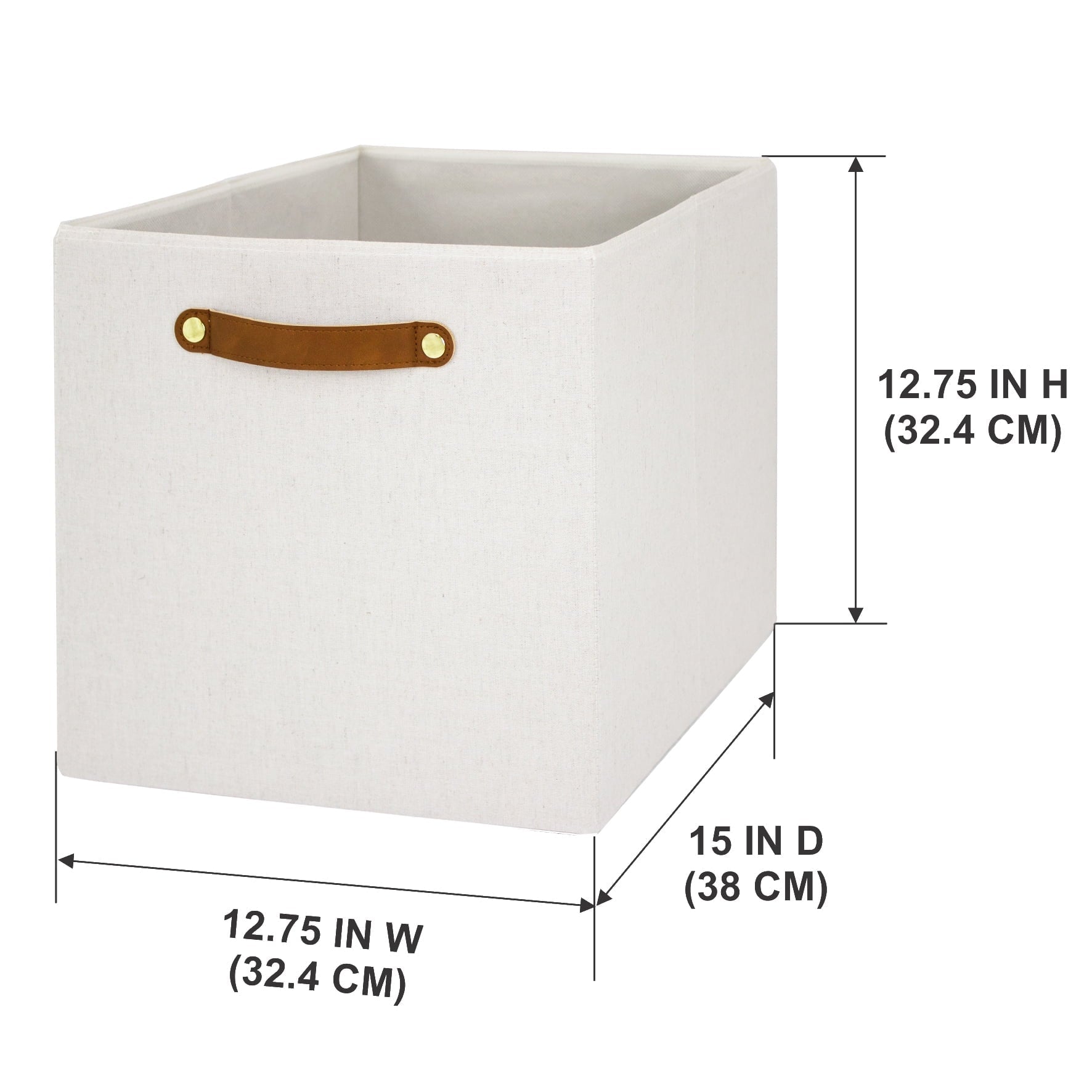 Better Homes & Gardens Collapsible Fabric Cube Storage Bin, Vanilla