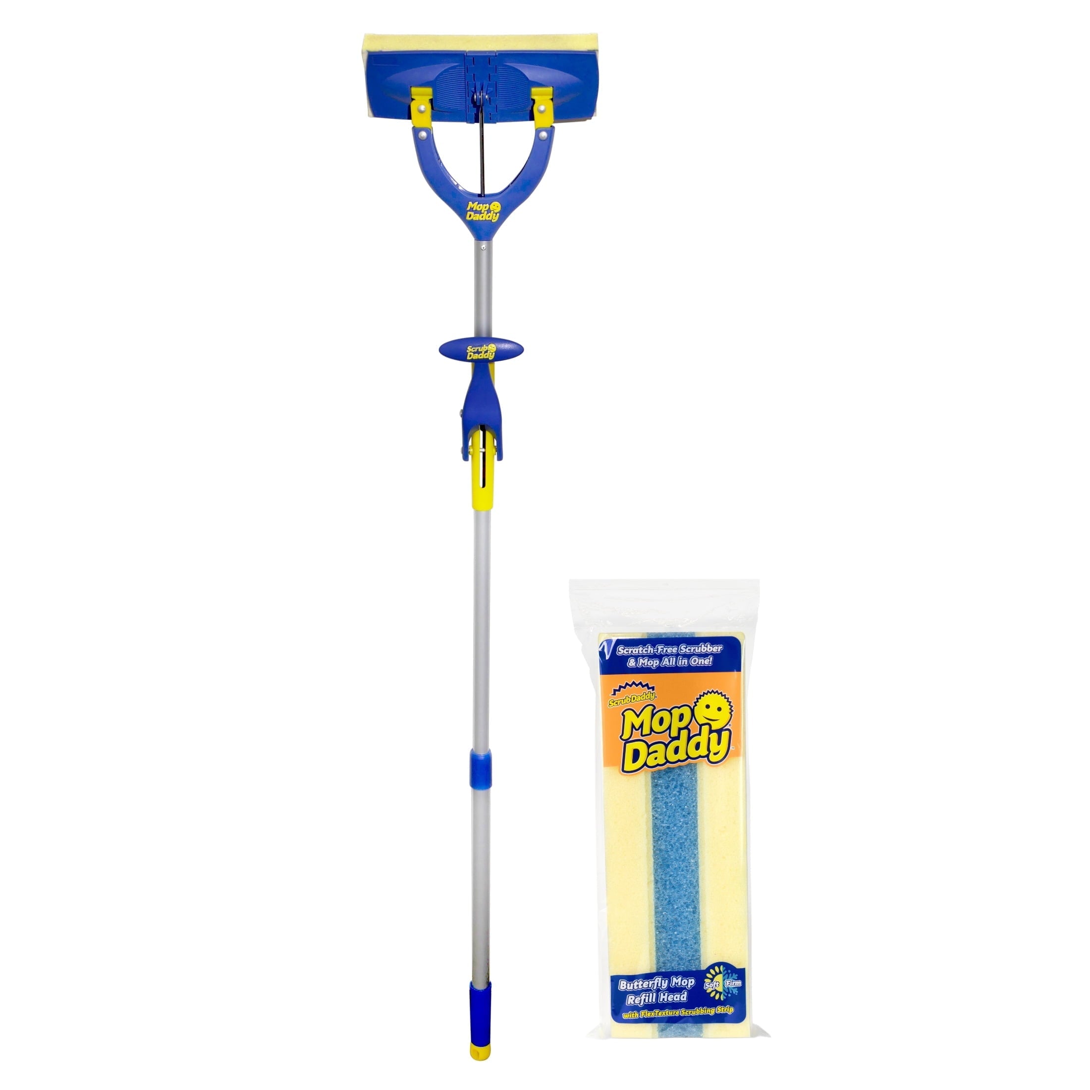 Butterfly Sponge Mop with Extra Refill Head, 2 Count