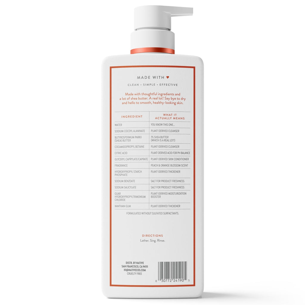 Moisturizing Body Wash Peach & Orange Blossom, 22oz