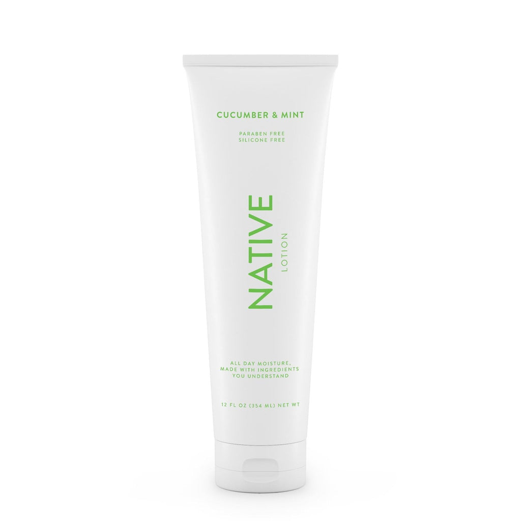 Natural Hand and Body Lotion, Cucumber and Mint, Paraben Free, Silicone Free, 12 oz