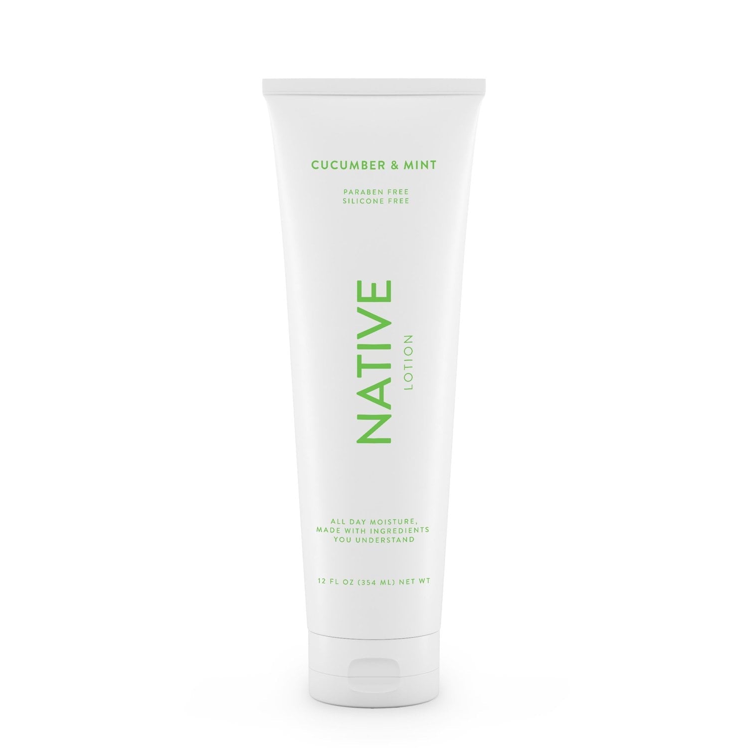 Natural Hand and Body Lotion, Cucumber and Mint, Paraben Free, Silicone Free, 12 oz