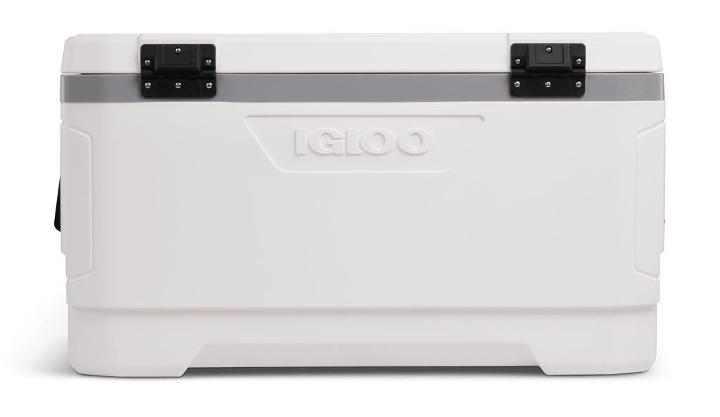 100 QT Latitude Marine Ultra Hard-Sided Cooler, White and Moonscape Gray