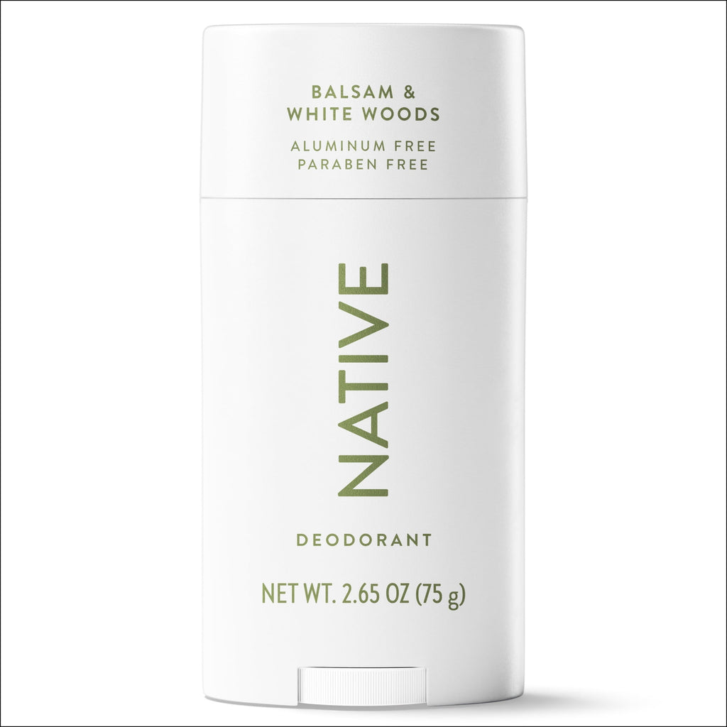 Aluminum Free Deodorant For Men, 72 Hour Solid Deodorant Stick, Balsam & White Woods, 2.65oz