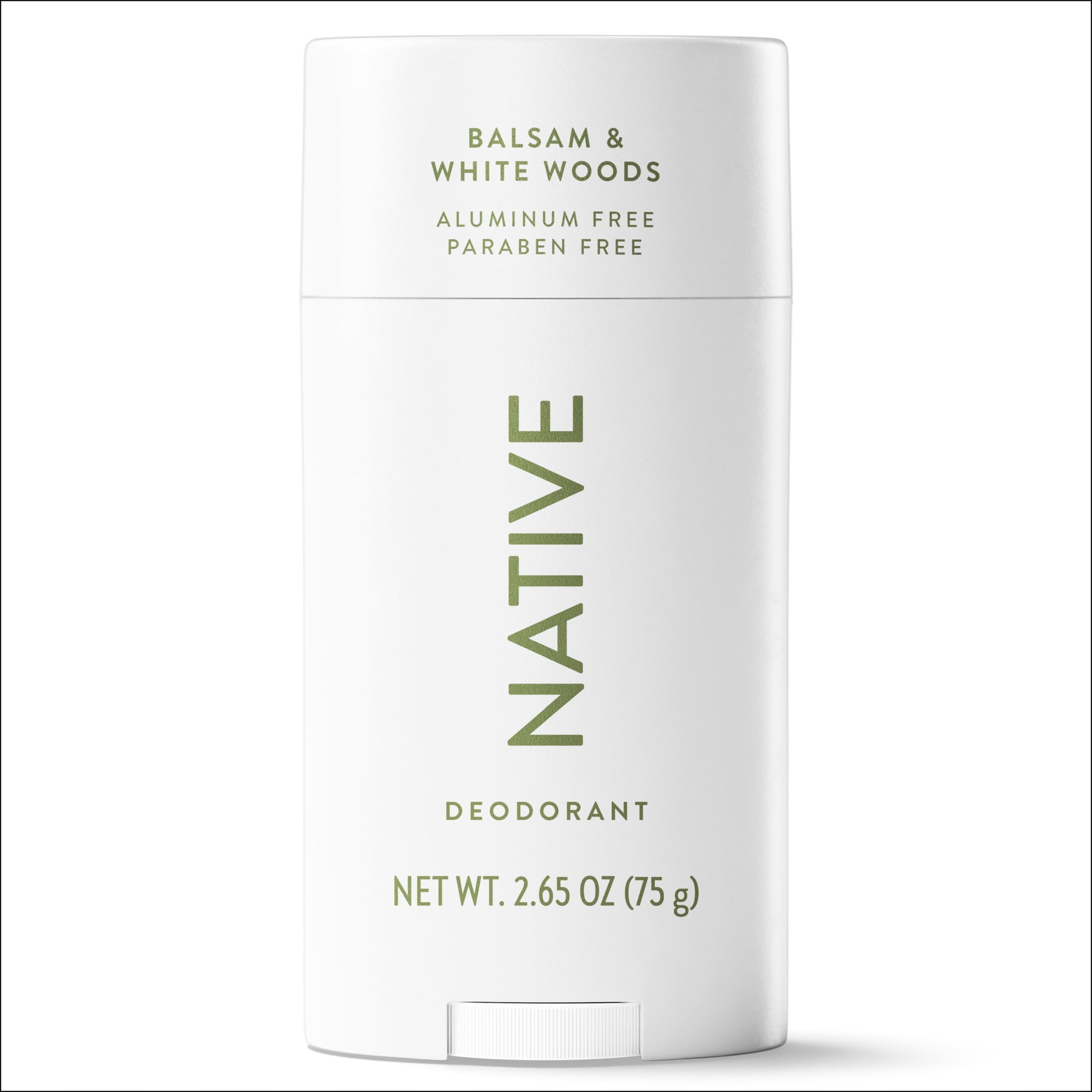 Aluminum Free Deodorant For Men, 72 Hour Solid Deodorant Stick, Balsam & White Woods, 2.65oz