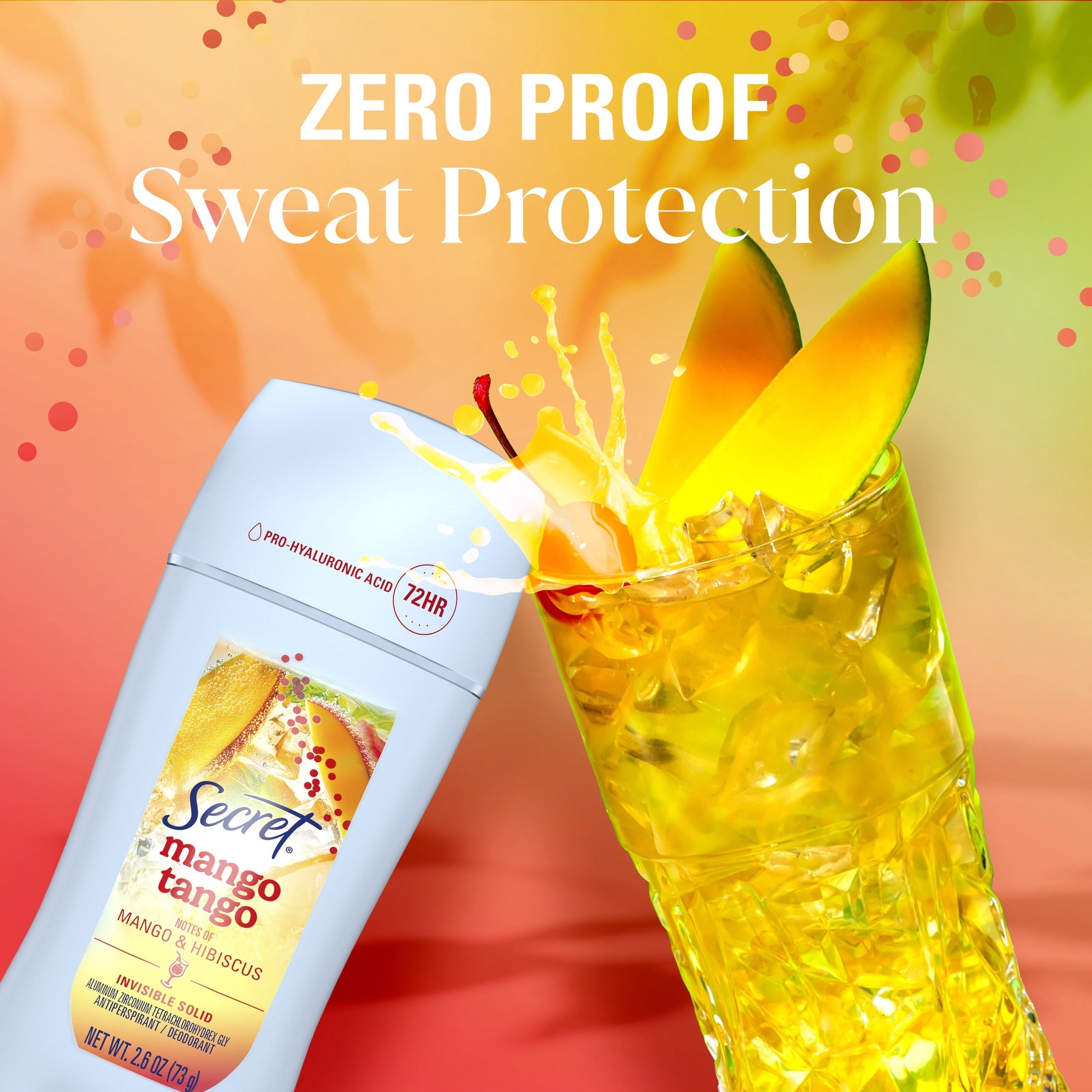 Fresh Invisible Solid Antiperspirant & Deodorant for Women, Mango Tango, 2.6oz