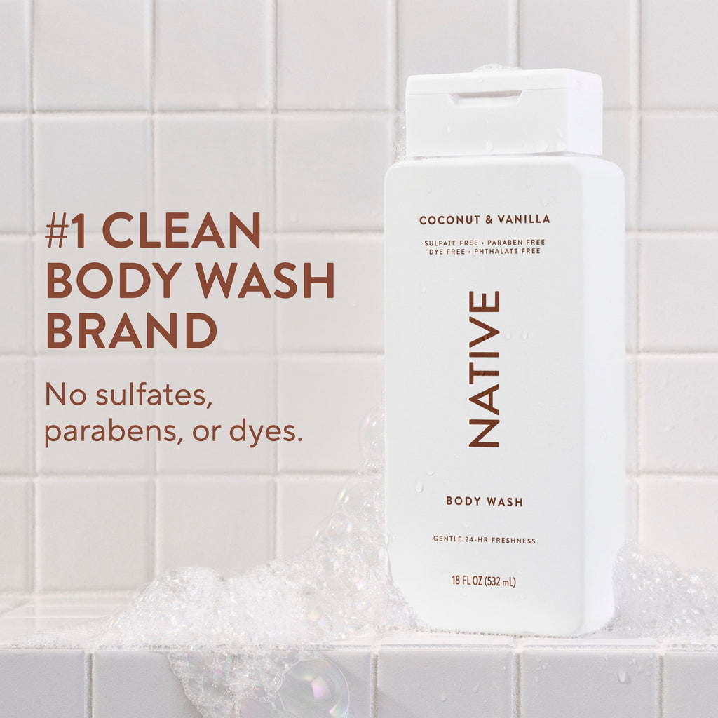 Coconut & Vanilla Body Wash, 18 fl oz