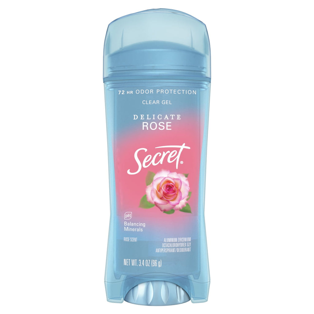 Clear Gel Antiperspirant and for Women, Rose Scent, 3.4 oz