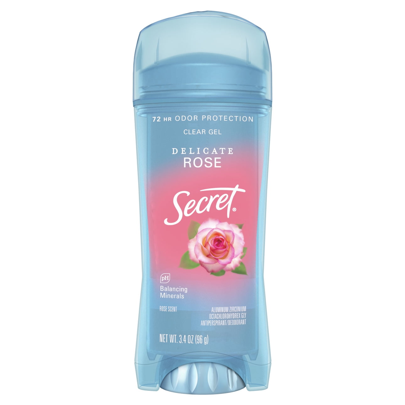 Clear Gel Antiperspirant and for Women, Rose Scent, 3.4 oz
