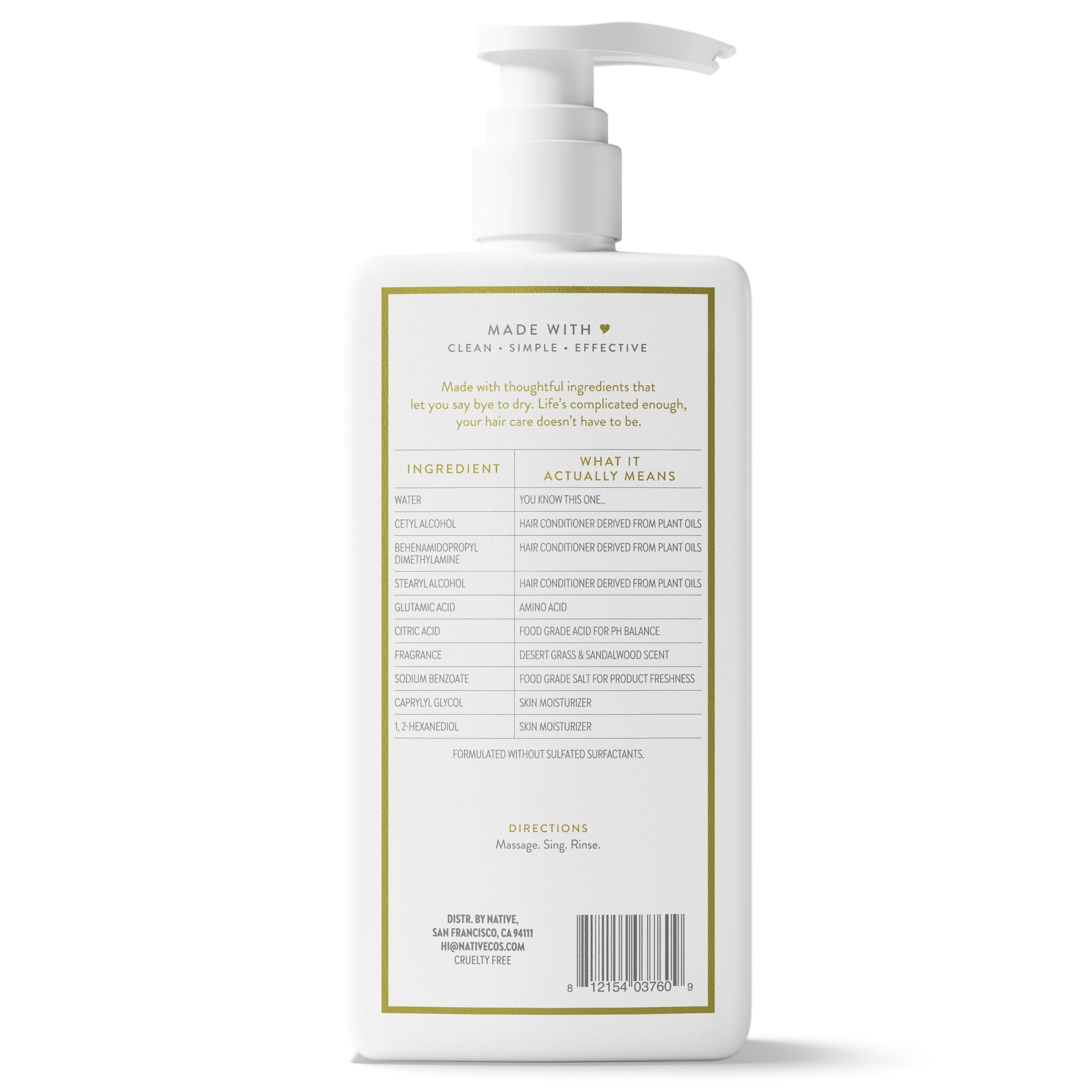 Moisturizing Conditioner Desert Grass and Sandalwood 16.5 fl oz