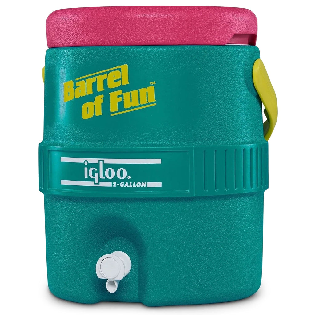 Igloo 2 GAL Retro Barrel of Fun Jug - Jade