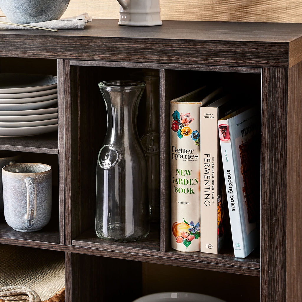 Better Homes & Gardens H Shelf Insert for Cube Organizers, Tobacco Oak