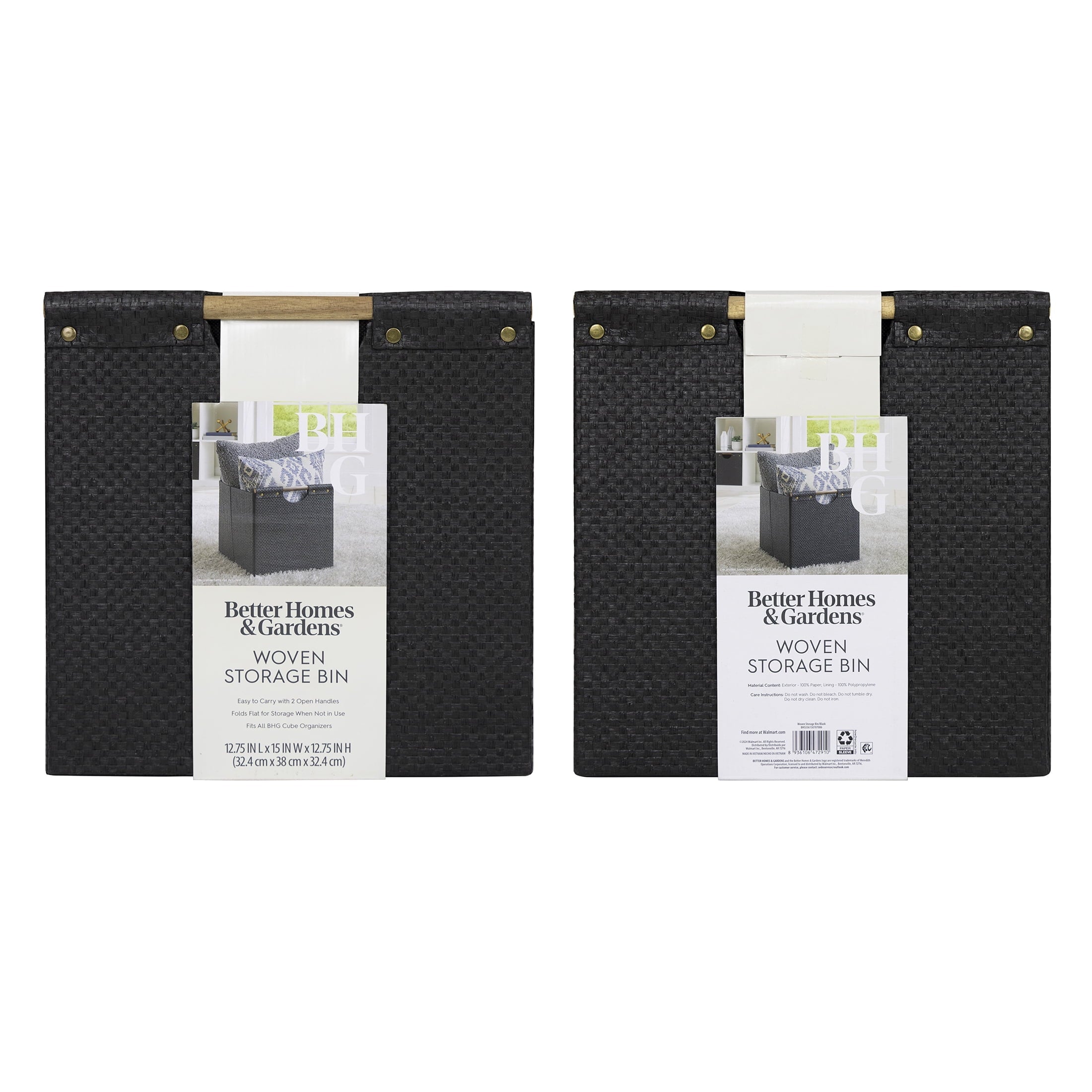 Better Homes & Gardens Collapsible Fabric Cube Storage Bin, Vanilla