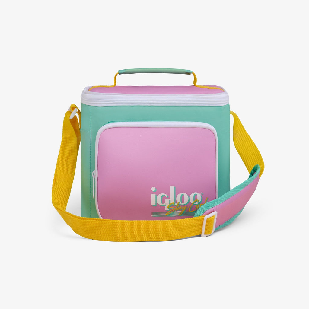 9 Can Capacity Retro Square Lunch Bag Cooler, Yellow