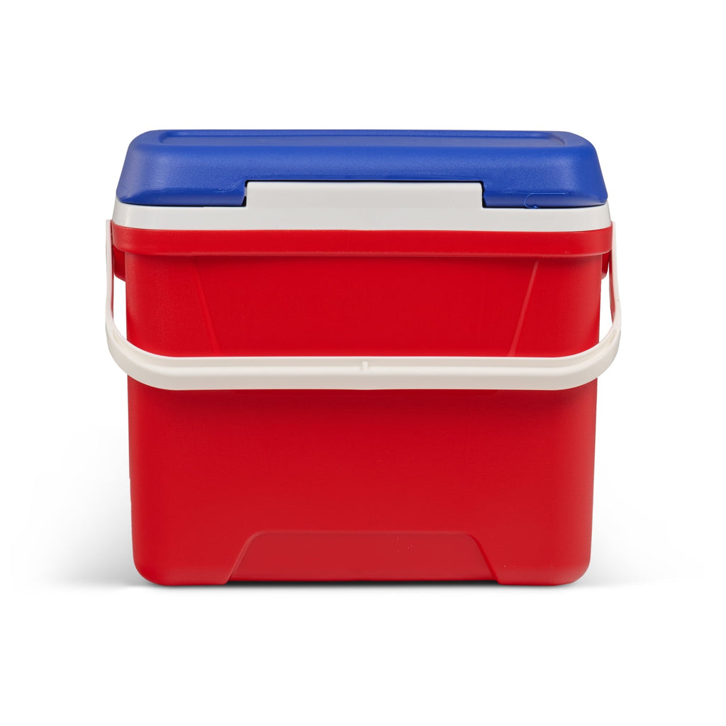 28 QT Laguna Hard-Sided Ice Chest Cooler, Aqua Blue and White