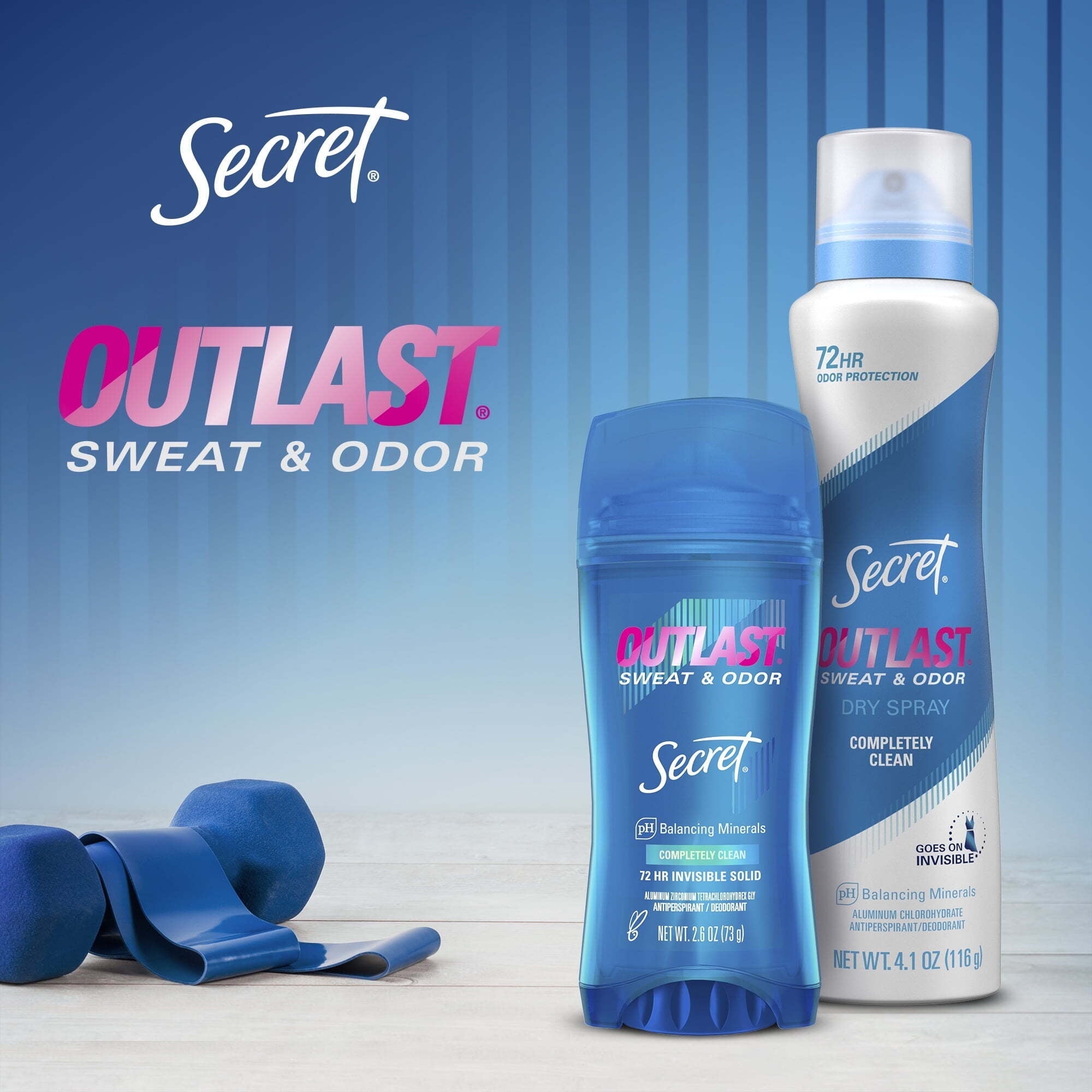 Antiperspirant Deodorant, Outlast Gel, Completely Clean, 2.6 oz, 2 Pack