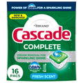 Complete Action Pacs, Dishwasher Detergent, Fresh, 16 Count