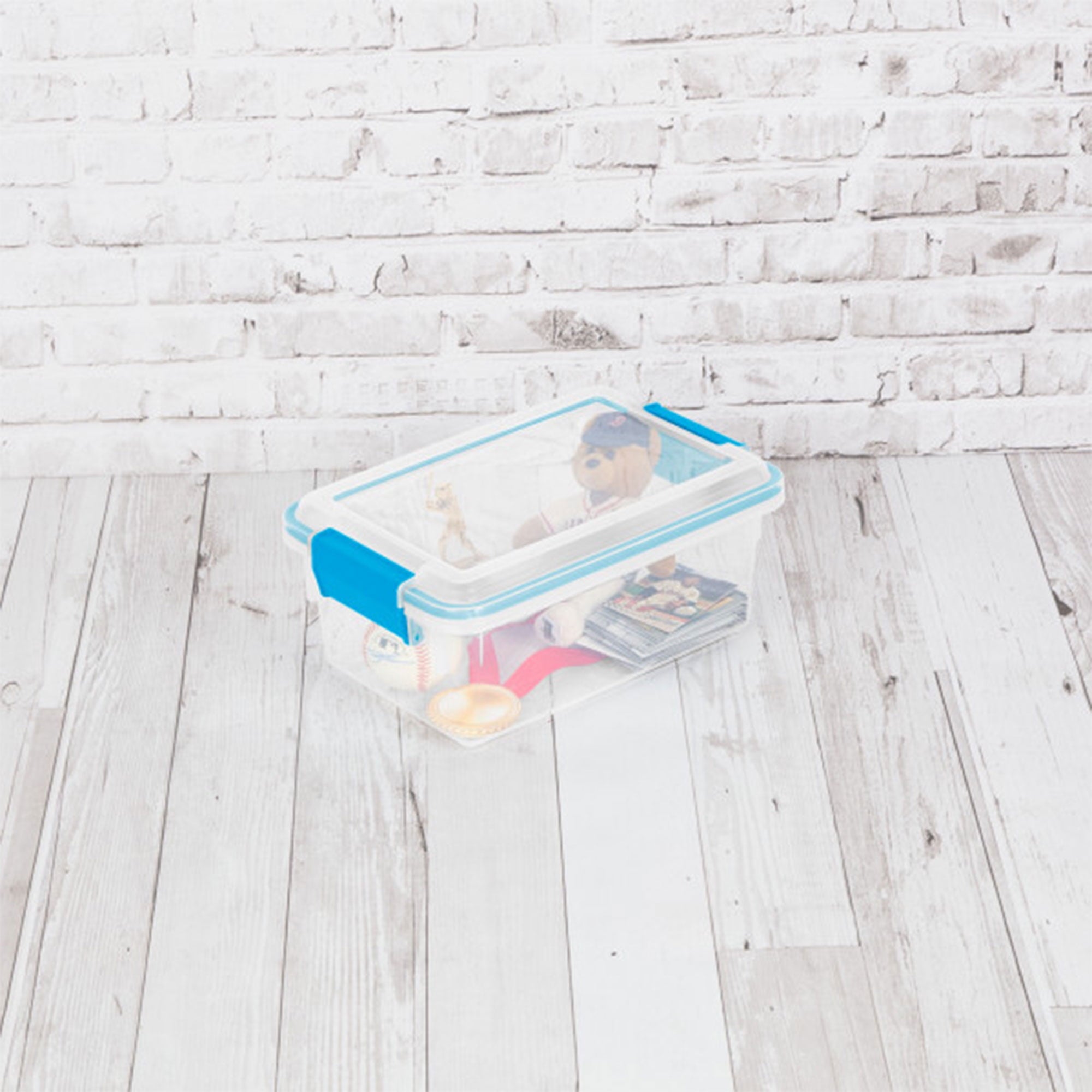 7.5 Quart Clear Plastic Storage Box with Latching Lids, (6 Pack)
