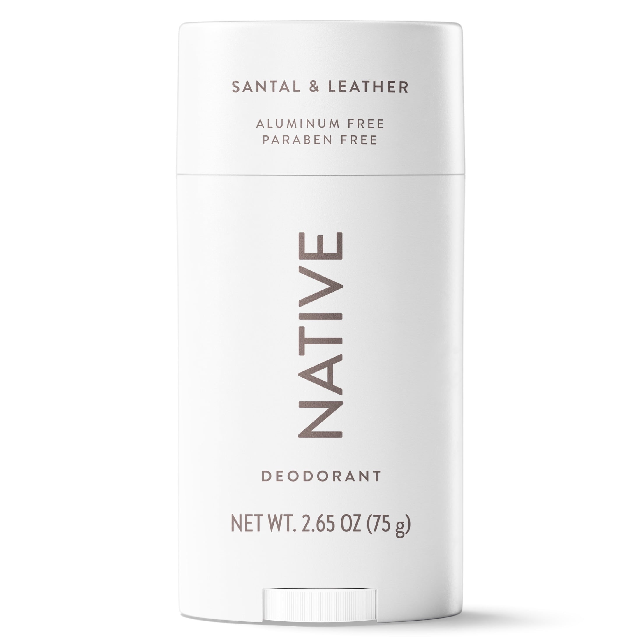 Aluminum Free Deodorant For Men, 72 Hour Solid Deodorant Stick, Santal & Leather, 2.65oz