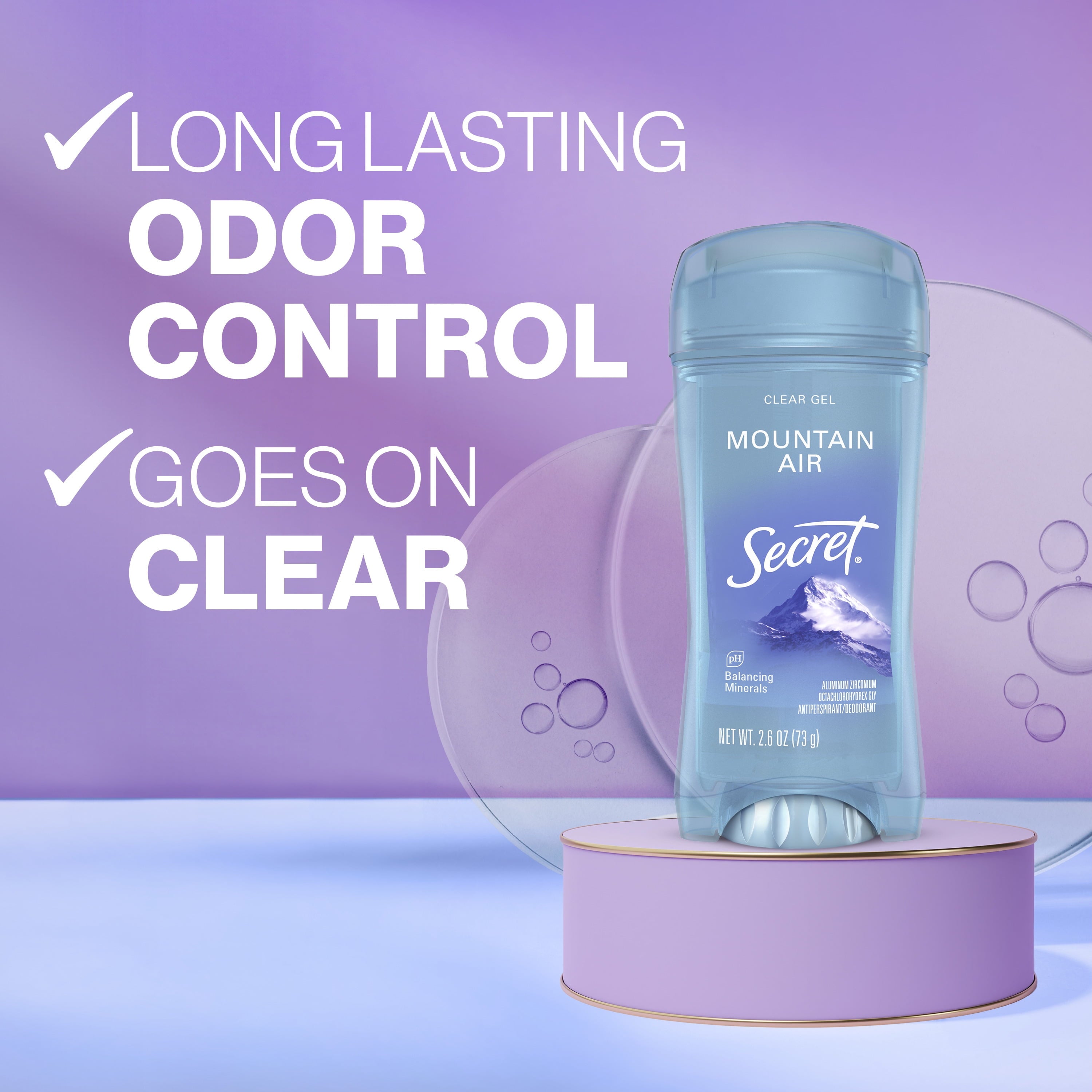 Fresh Clear Gel Antiperspirant & Deodorant for Women, Mountain Air, 2.6oz