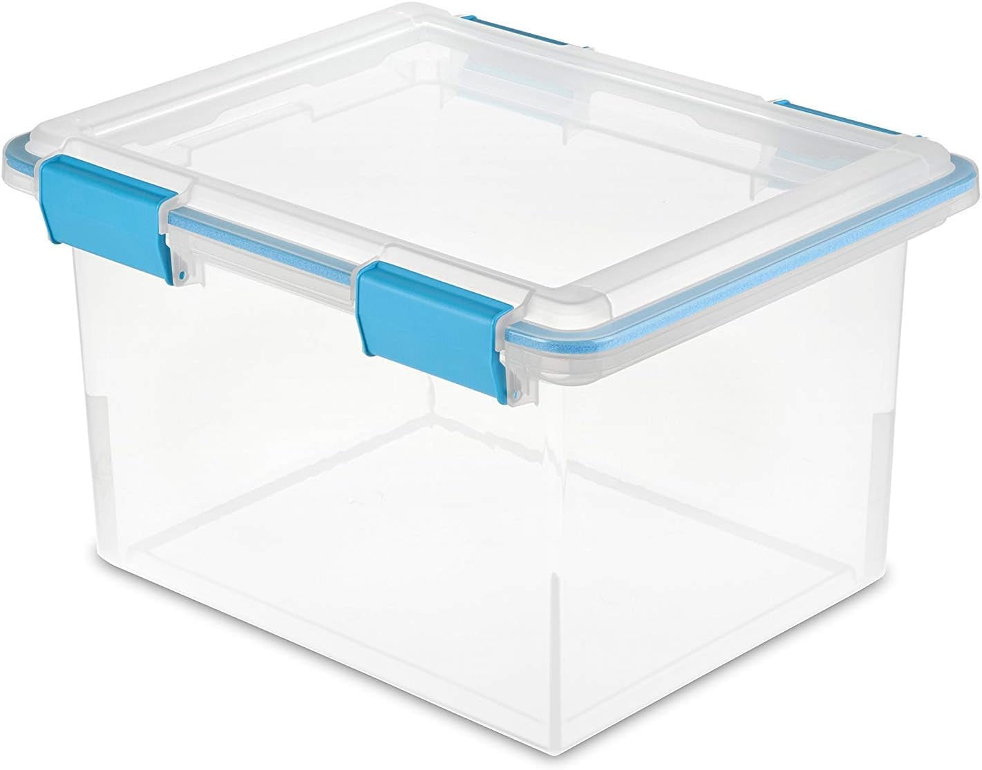 7.5 Quart Clear Plastic Storage Box with Latching Lids, (6 Pack)