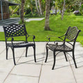 Outdoor 2 Piece Cast Aluminum Bistro Chairs
