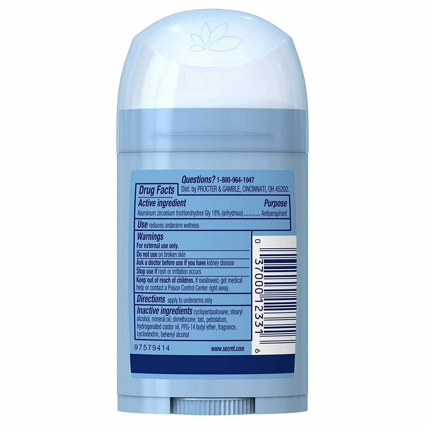 Anti-Perspirant Deodorant Invisible Solid PH Balanced Powder Fresh, 1.60 Ounce