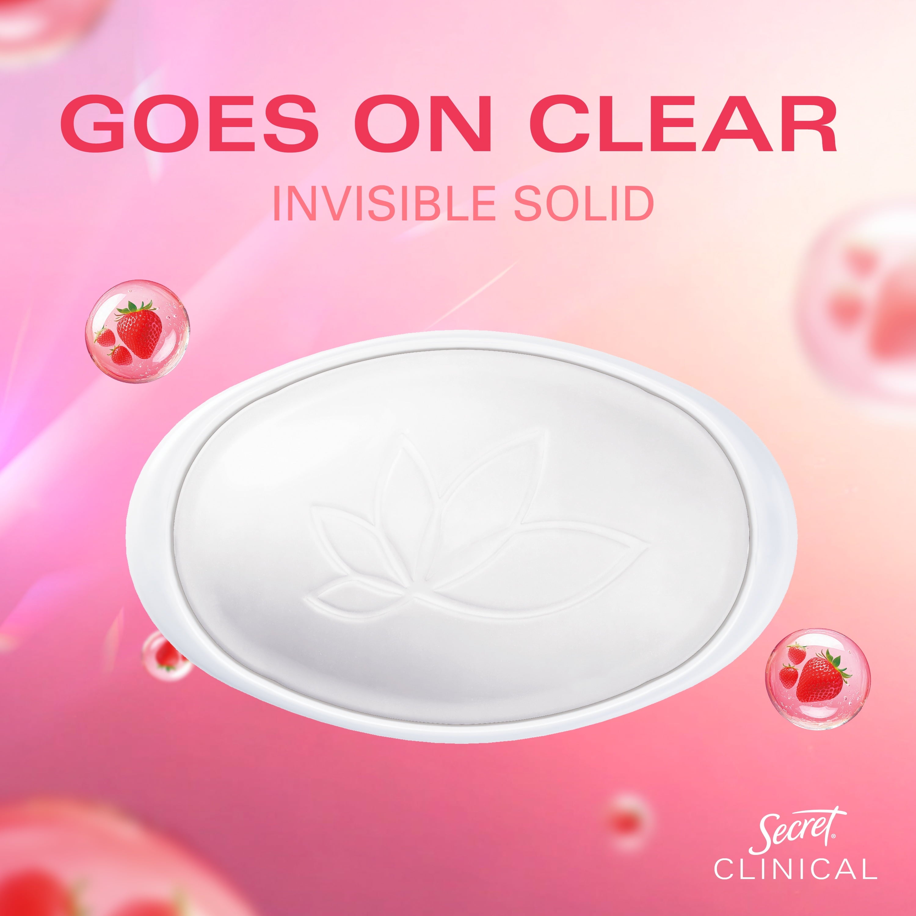 Clinical 72 HR Invisible Solid Antiperspirant Watermelon Fizz with Pro-Hyaluronic Power 1.6 oz