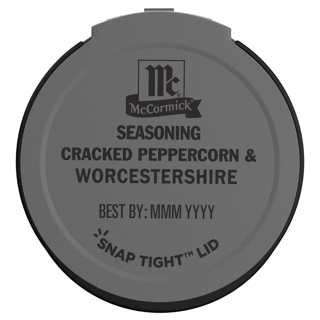 Kosher Cracked Peppercorn & Worcestershire Seasoning, 2.75 oz Bottle